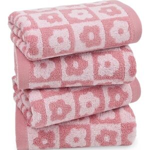 100% Cotton hand towels retro pattern